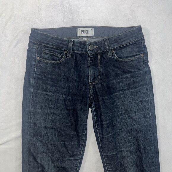 PAIGE Dark Blue Boot Cut Jeans - Picture 2 of 10